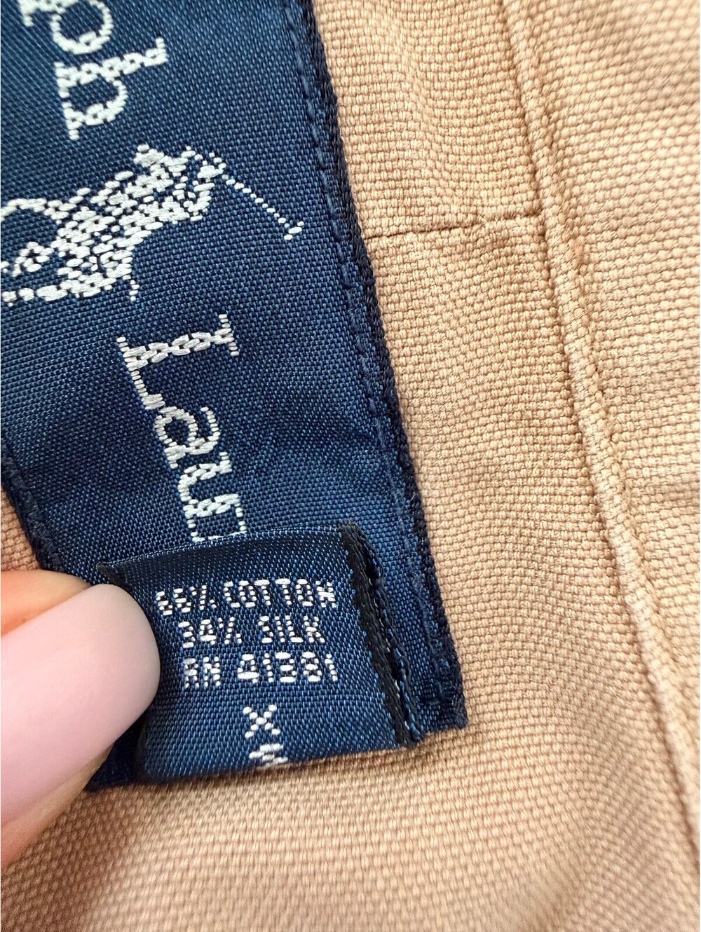 Ralph Lauren Khaki Button-Down Oxford Shirt - Picture 6 of 9